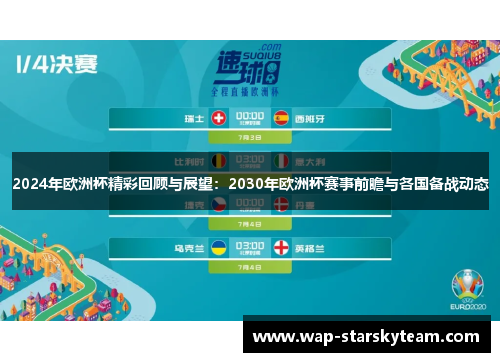 2024年欧洲杯精彩回顾与展望：2030年欧洲杯赛事前瞻与各国备战动态